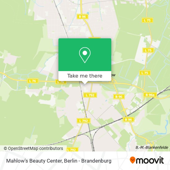 Mahlow's Beauty Center map