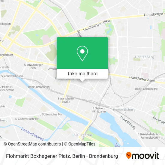 Карта Flohmarkt Boxhagener Platz