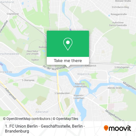 1. FC Union Berlin - Geschäftsstelle map
