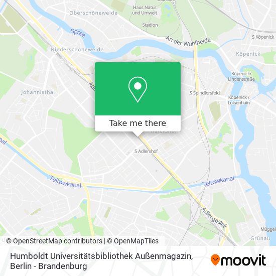 Humboldt Universitätsbibliothek Außenmagazin map