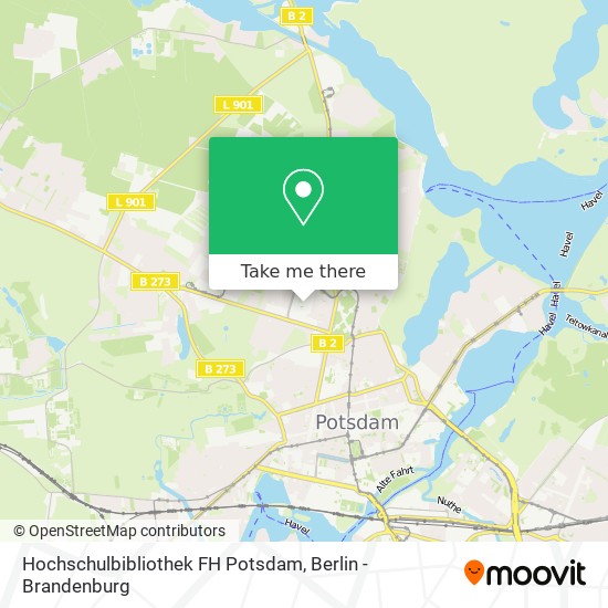 Hochschulbibliothek FH Potsdam map