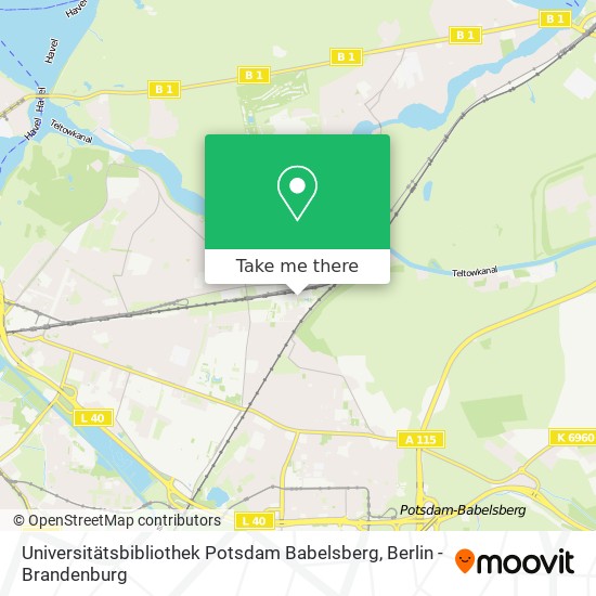 Universitätsbibliothek Potsdam Babelsberg map