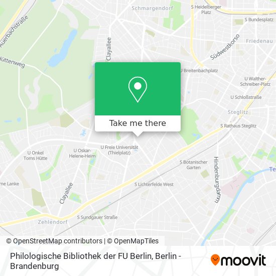 Карта Philologische Bibliothek der FU Berlin