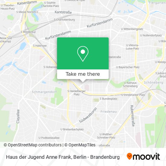 Haus der Jugend Anne Frank map