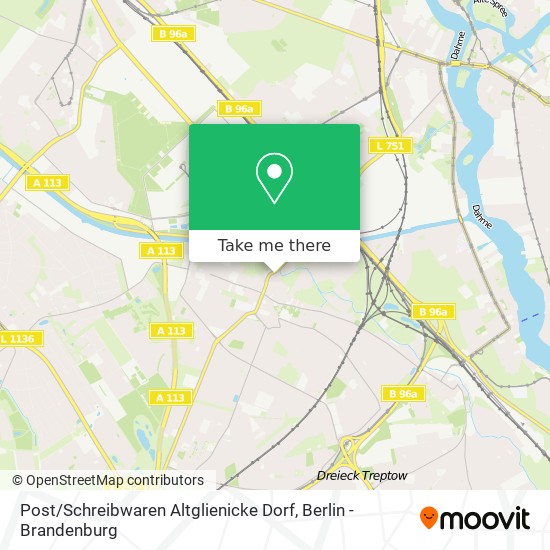 Post / Schreibwaren Altglienicke Dorf map