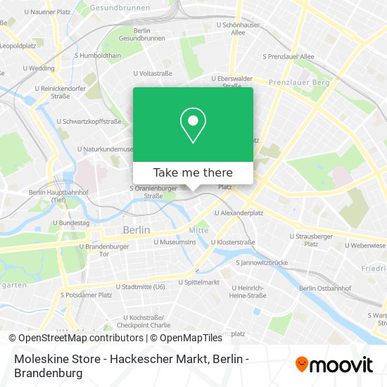 Карта Moleskine Store - Hackescher Markt