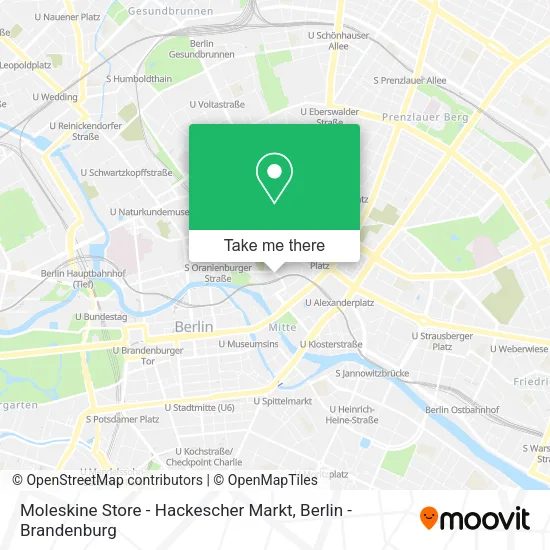 Карта Moleskine Store - Hackescher Markt