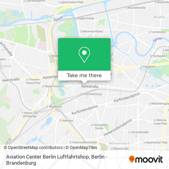 Aviation Center Berlin Luftfahrtshop map