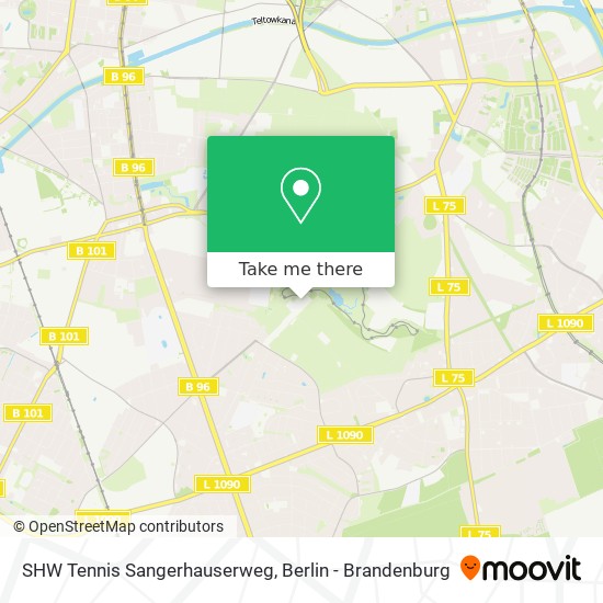 SHW Tennis Sangerhauserweg map