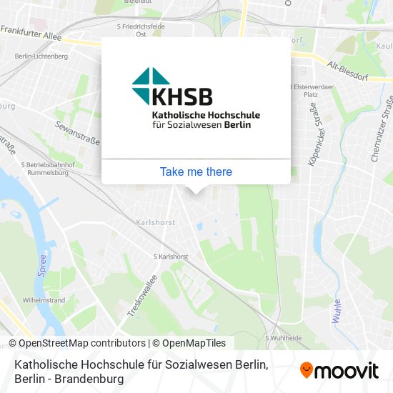 Карта Katholische Hochschule für Sozialwesen Berlin