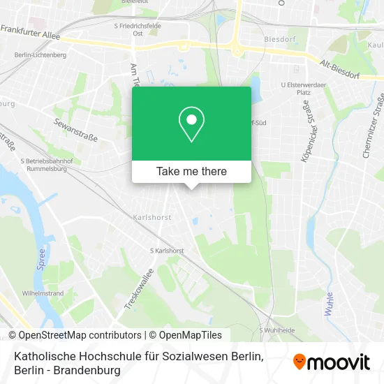 Карта Katholische Hochschule für Sozialwesen Berlin