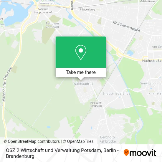 Карта OSZ 2 Wirtschaft und Verwaltung Potsdam