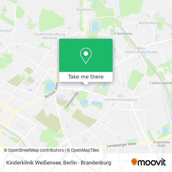 Kinderklinik Weißensee map