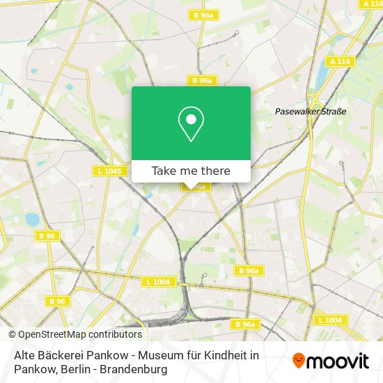 Карта Alte Bäckerei Pankow - Museum für Kindheit in Pankow