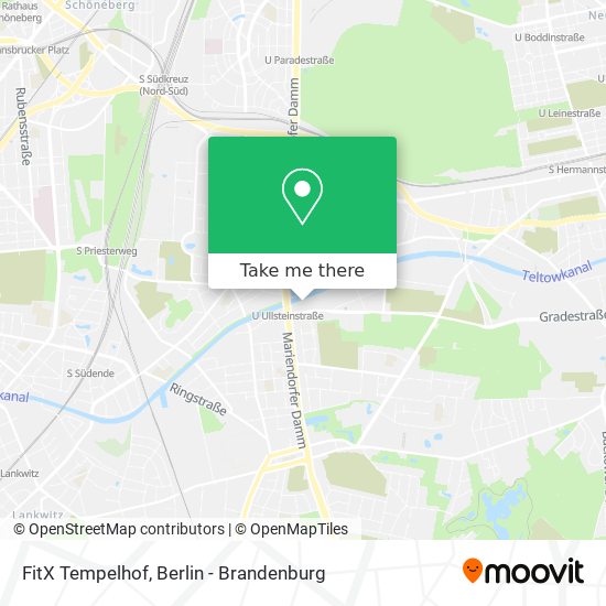 FitX Tempelhof map