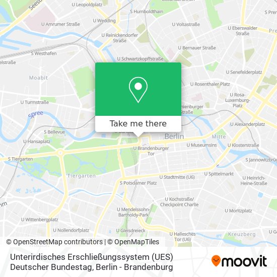 Unterirdisches Erschließungssystem (UES) Deutscher Bundestag map