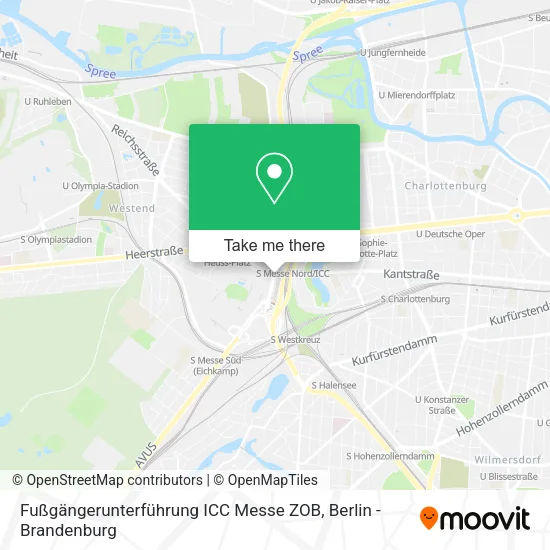 Карта Fußgängerunterführung ICC Messe ZOB