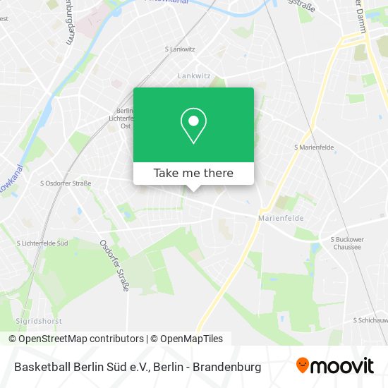 Карта Basketball Berlin Süd e.V.
