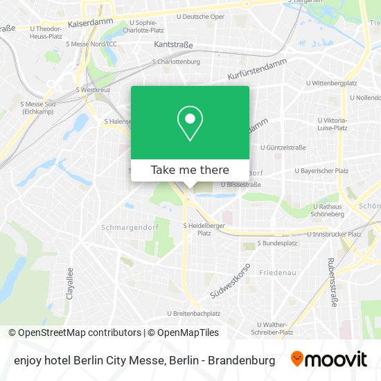 enjoy hotel Berlin City Messe map