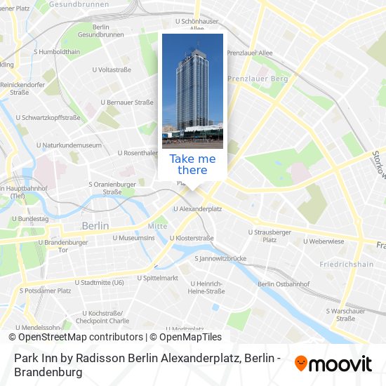 Карта Park Inn by Radisson Berlin Alexanderplatz