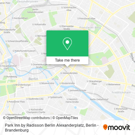 Park Inn by Radisson Berlin Alexanderplatz map