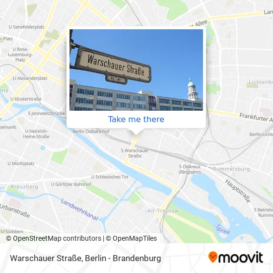 Карта Warschauer Straße