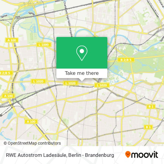 Карта RWE Autostrom Ladesäule