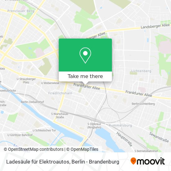 Ladesäule für Elektroautos map