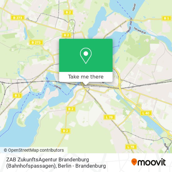 Карта ZAB ZukunftsAgentur Brandenburg (Bahnhofspassagen)