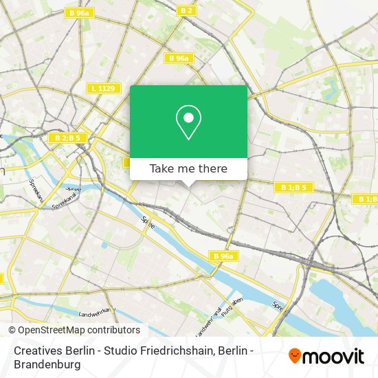 Creatives Berlin - Studio Friedrichshain map
