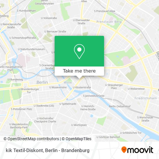 How to to kik Textil-Diskont Mitte by Bus, or S-Bahn?