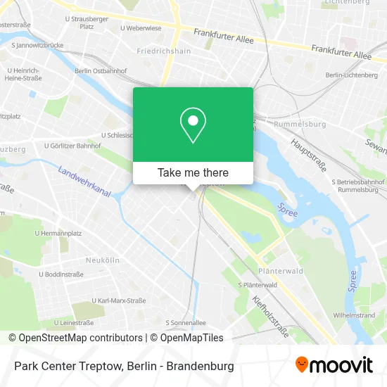 Park Center Treptow map