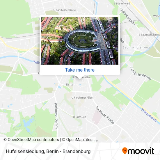 Карта Hufeisensiedlung