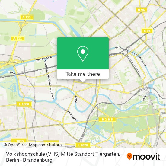 Карта Volkshochschule (VHS) Mitte Standort Tiergarten