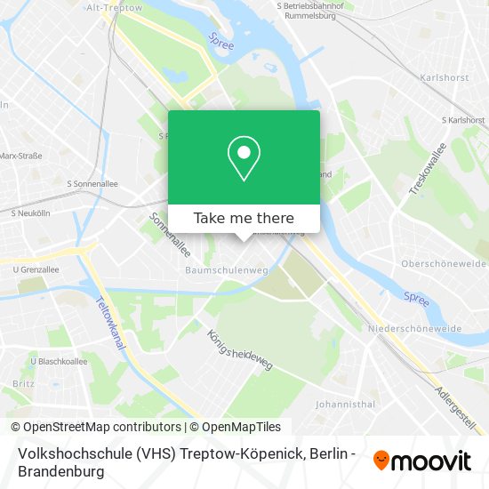 Volkshochschule (VHS) Treptow-Köpenick map