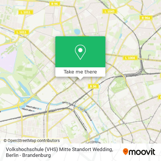 Карта Volkshochschule (VHS) Mitte Standort Wedding