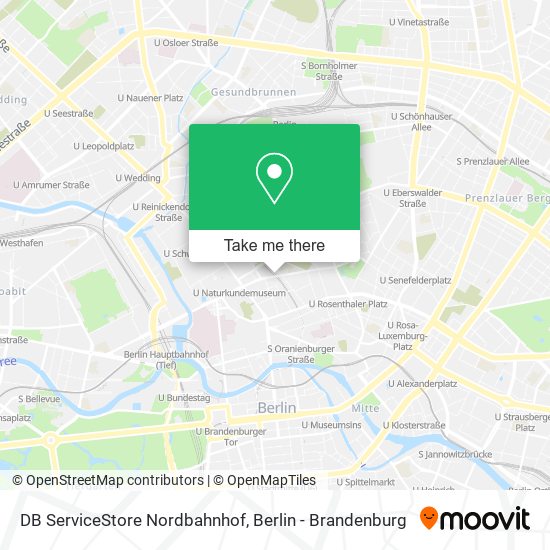 DB ServiceStore Nordbahnhof map