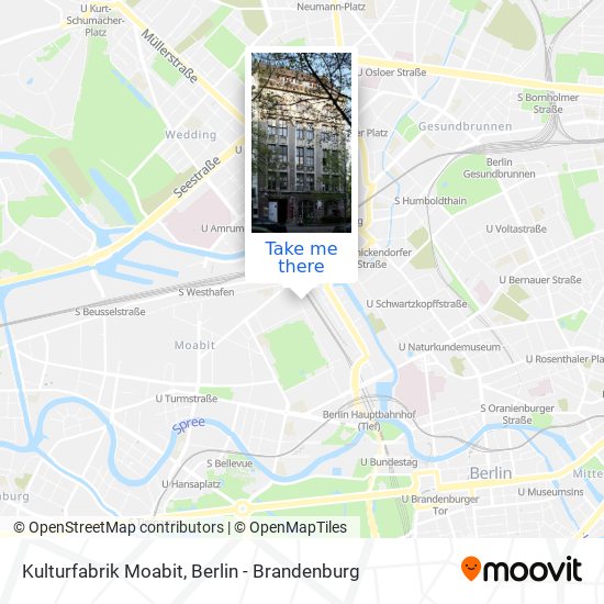 Kulturfabrik Moabit map