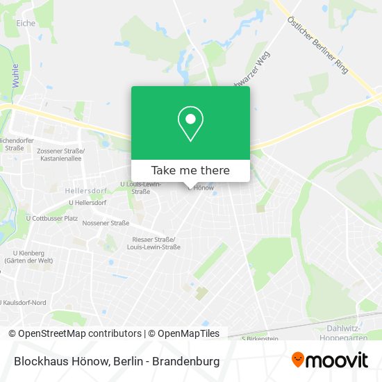 Blockhaus Hönow map