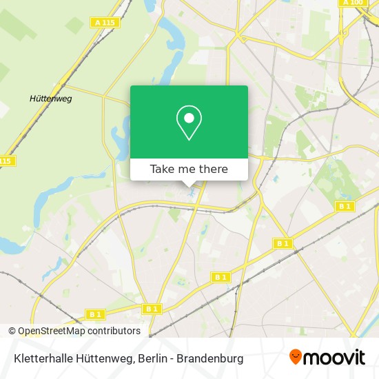 Kletterhalle Hüttenweg map