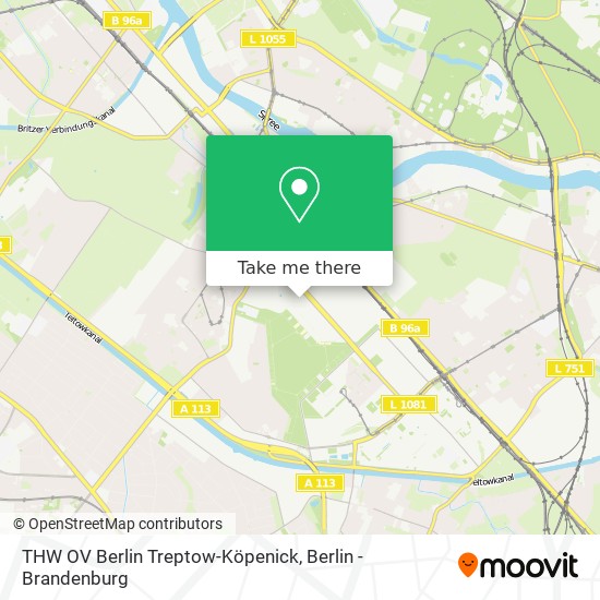 THW OV Berlin Treptow-Köpenick map