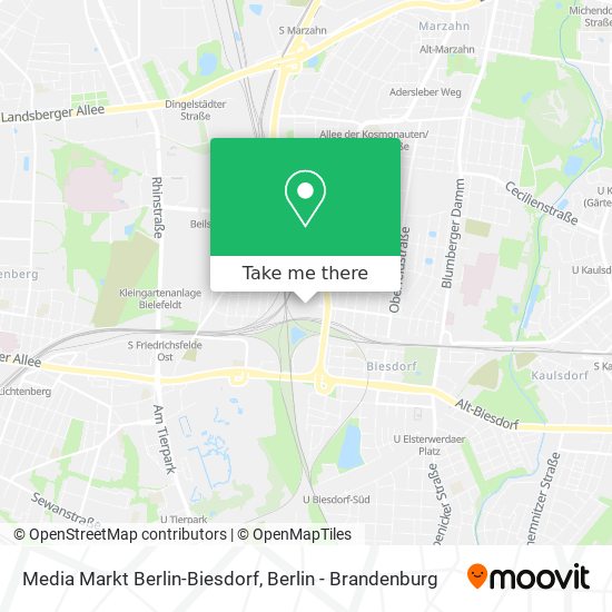 Media Markt Berlin-Biesdorf map