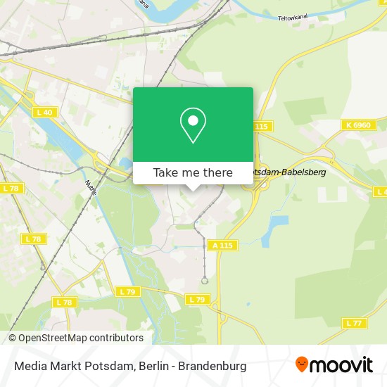 Media Markt Potsdam map