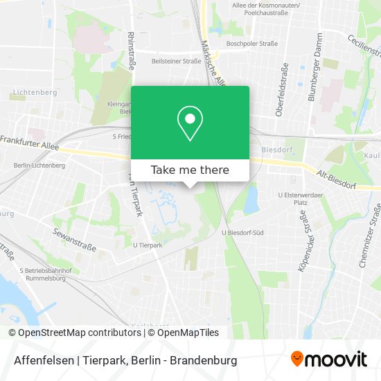 Affenfelsen | Tierpark map