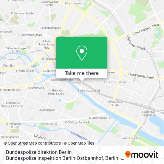 Bundespolizeidirektion Berlin, Bundespolizeiinspektion Berlin-Ostbahnhof map
