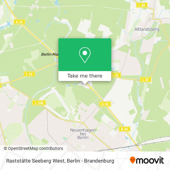Raststätte Seeberg West map
