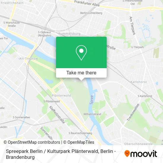 Карта Spreepark Berlin / Kulturpark Plänterwald