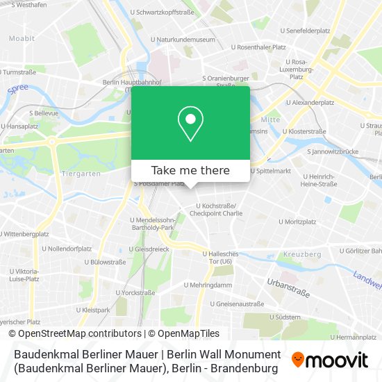 Baudenkmal Berliner Mauer | Berlin Wall Monument map