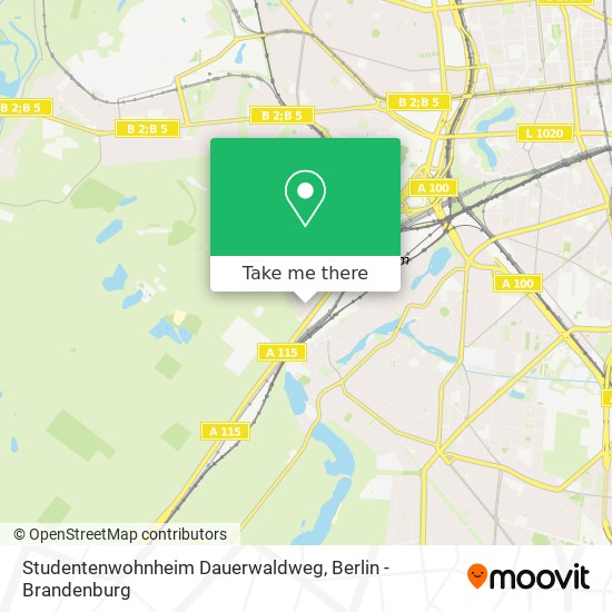 Studentenwohnheim Dauerwaldweg map