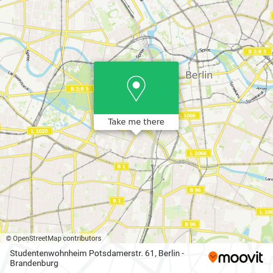 Карта Studentenwohnheim Potsdamerstr. 61